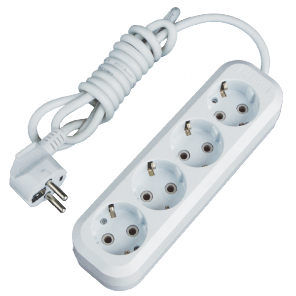 Удлинитель "Эксперт"  4 гнезда 3 метра 16А/3,5кВт с заземлением ПВС 3х1 EKF