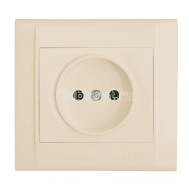 Makel Defne Крем Розетка без заземляющих контактов  керамика IP20 скрытая установка