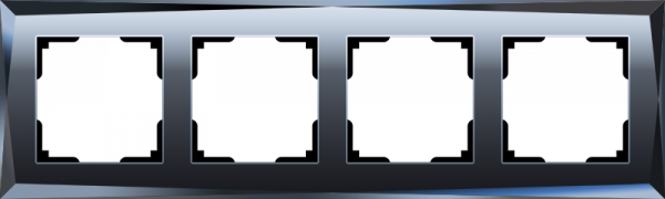 Werkel  Diamant Черный Рамка 4-местная WL08-Frame-04 a029846