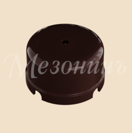 МезонинЪ Усадьба Коричневый Короб распределительный Пластик D80мм, высота 33мм, IP20  GE30236-04