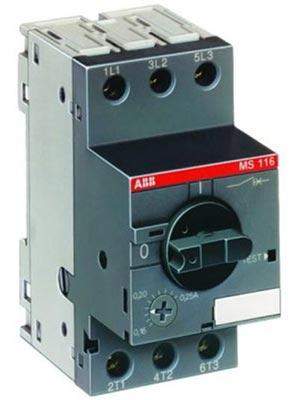 Автомат пуска двигателя АВВ  3П  6.3-10А  50кА  с регулируемой тепловой защитой  MS116-10.0