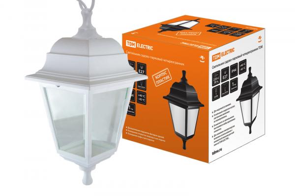 Светильник садово -парковый TDM НСУ 04-60-001 четырехгранник, подвес, пластик, белый