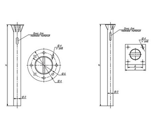 Закладная деталь для опоры ЗФ-30/4/К300-2,0-б ТАНС.31.001.000