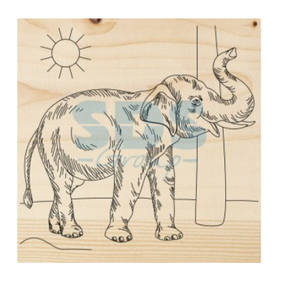 Доска для выжигания 1 шт. «Слон» 12-0925