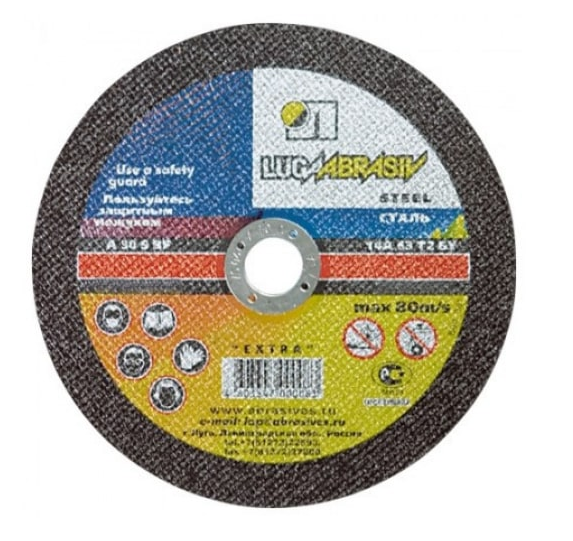 Круг отрезной по металлу, 125 х 1,0 х 22 мм (Луга)// Россия