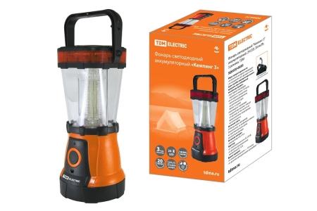 Светодиодный фонарь TDM  "Кемпинг 3" аккумуляторный, 24 LED, 30 лм/Вт, 3 режима