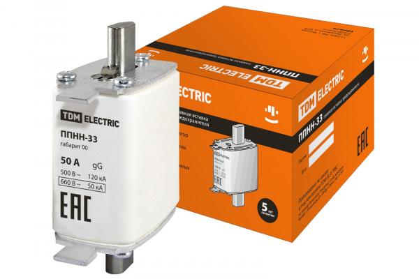 Плавкая вставка предохр. габ.   00  50А TDM ППНН-33