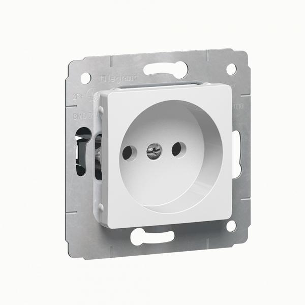 Legrand  Cariva  Белый Розетка 2К скрытая установка IP20 /773616