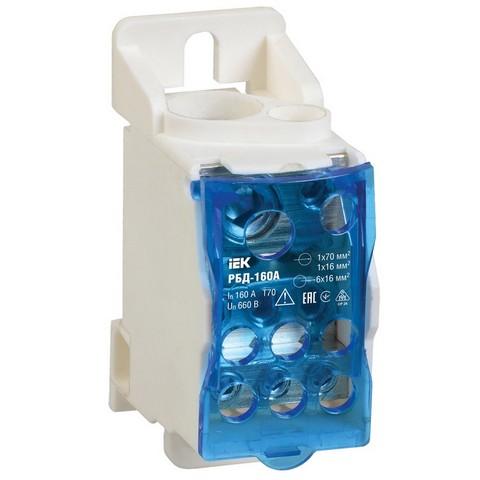 Блок распределительный на DIN-рейку IEK РБД-160А